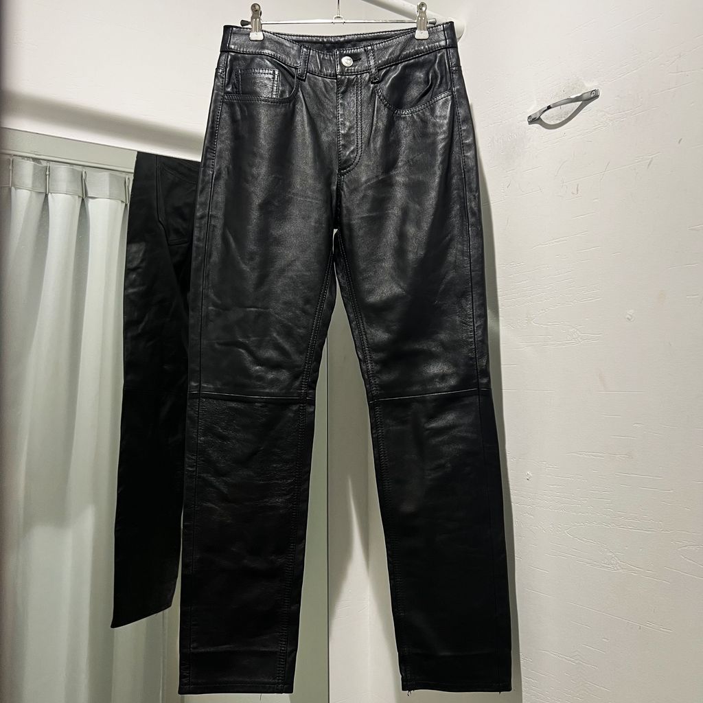 MM6 Maison Margiela エムエムシックス メゾンマルジェラ 20AW Lamb Leather Pant レザーパンツ ブラック size40 S32LA0224 中目黒R11