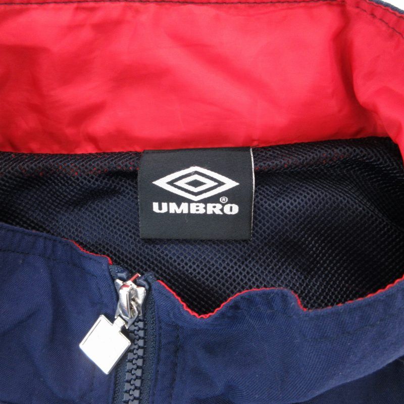 UMBRO - UMBRO HERITAGE ラインドジャケット ウインドブレーカー XO UMBRO - UMBRO HERITAGE ラインドジャケット ウインドブレーカー