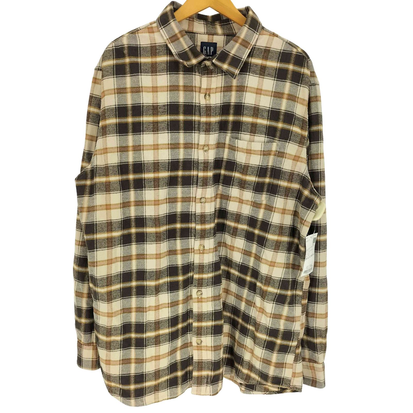 ギャップ Gap 24AW INTL LS LOGO F マドラスチェック L/S フランネル シャツ メンズ import：XL 