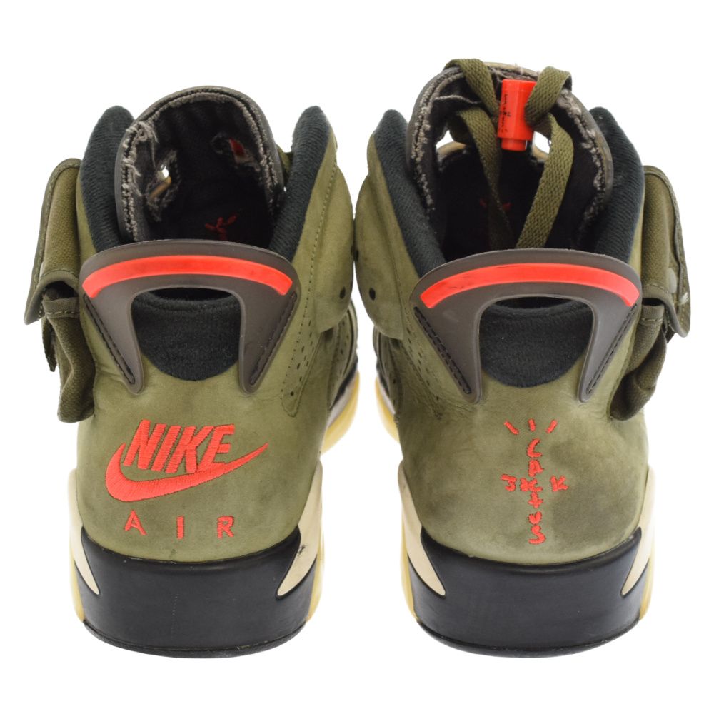 NIKE ナイキ ×TRAVIS SCOTT AIR JORDAN 6 RETRO SP CN1084-200 トラヴィススコット ジョーダン6 ハイカットスニーカー US8.5/26.5cm カーキ/オリーブ/ブラック