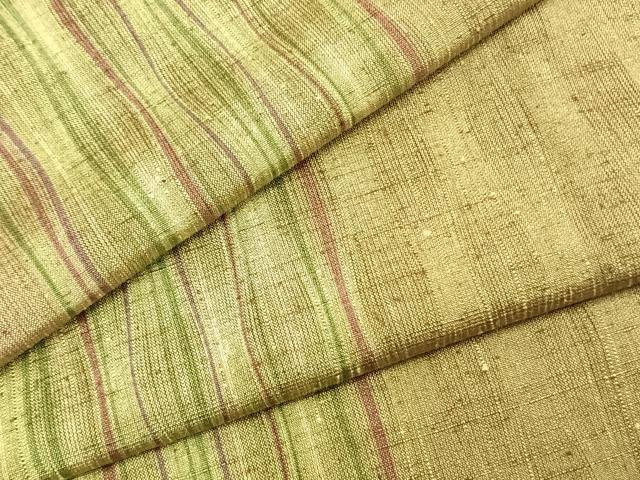平和屋着物▽上質な紬 単衣 立涌文 正絹 AABB2253fy
