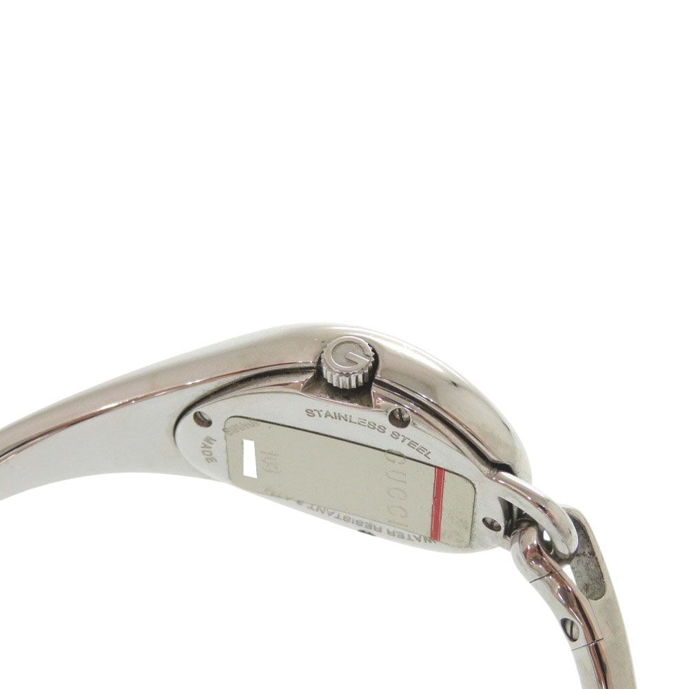 グッチ ホースビット 103 2Pダイヤ SS ホワイトシェル シルバー