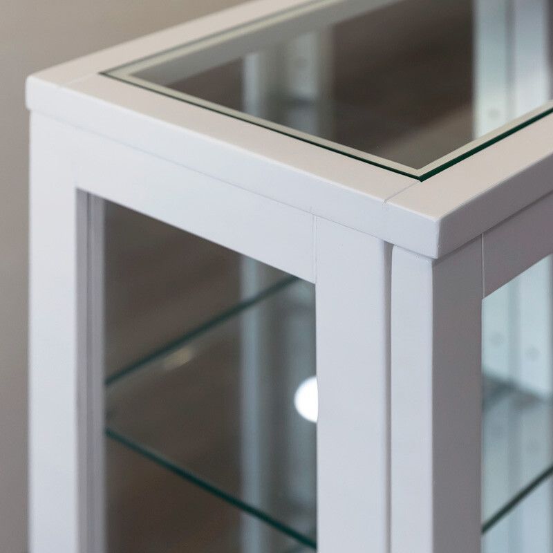 コレクションケース・タテ型ハイタイプ 100cmホワイト ガラスケース