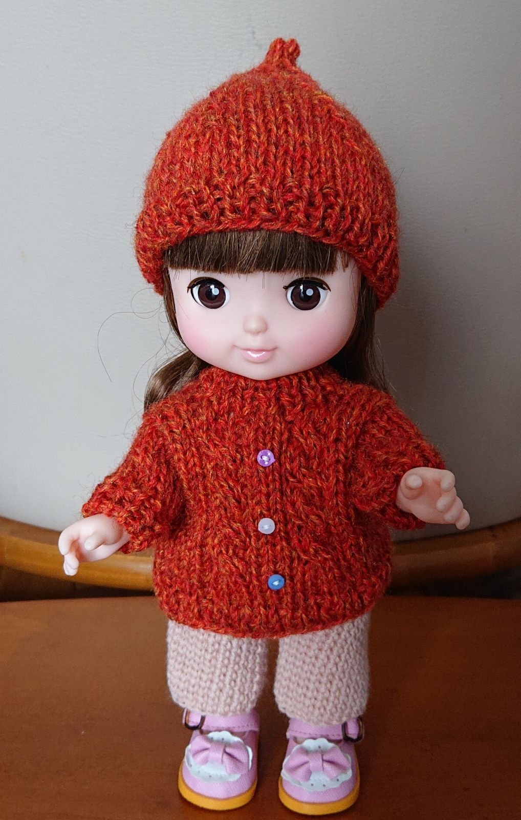 メルちゃん人形 本体 手編み洋服 - ファッション雑貨