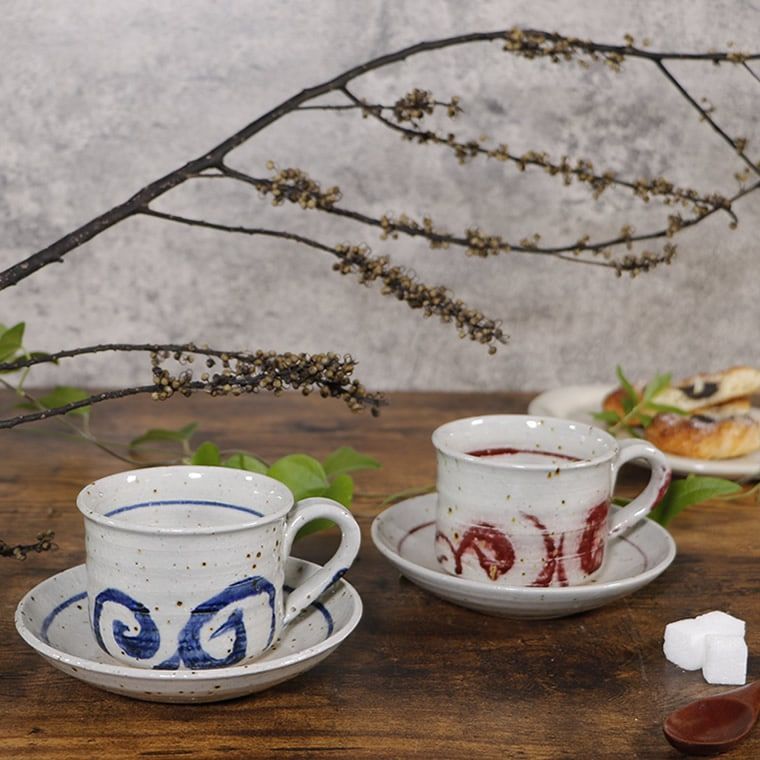 大橋陶器 OHASHI CHINA アンティーク レトロ カップ＆お皿 セット 