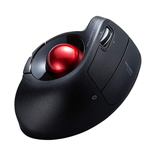 サンワサプライ トラックボール Bluetooth エルゴノミクス チルトホイール マルチペアリング ブラック MA-B