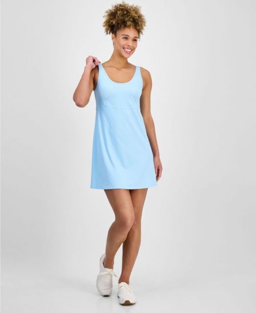 送料無料 イデオロギー レディース ワンピース トップス Women s Performance Ribbed Sleeveless Dress Silent Breeze