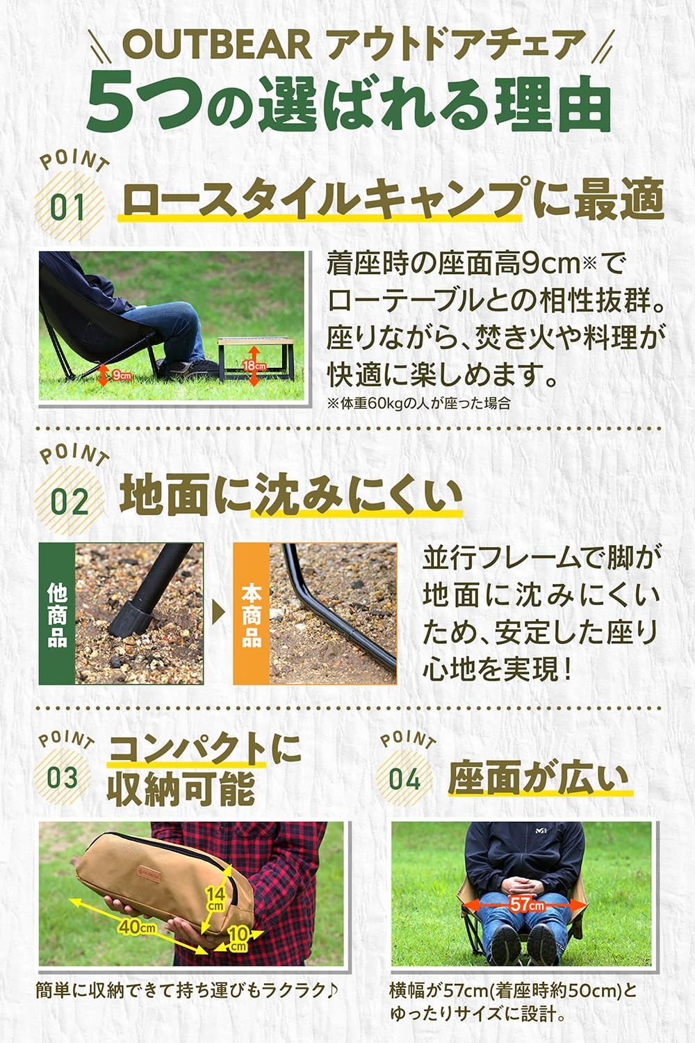 あぐらチェア キャンプ