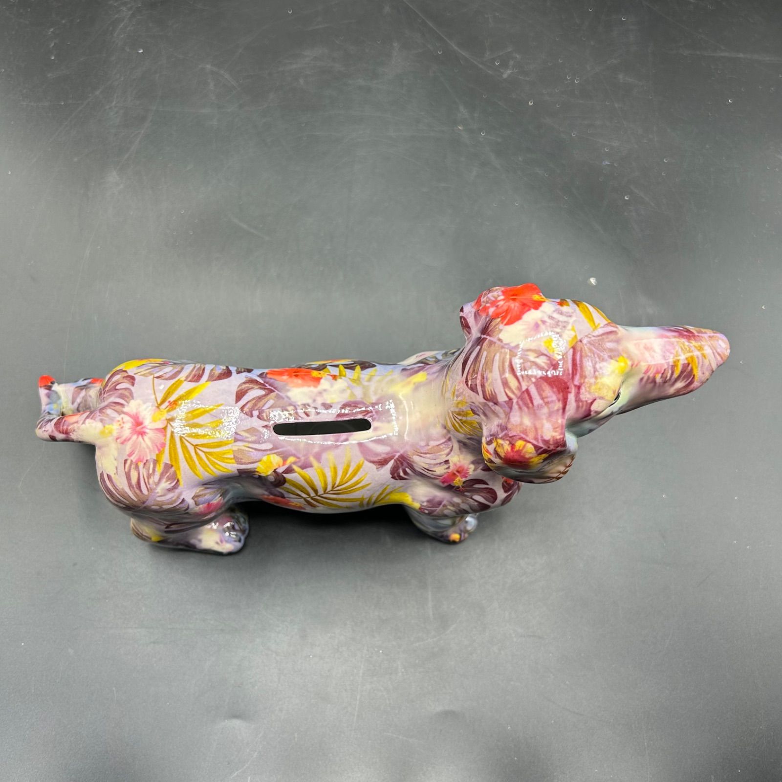 POMME PIDOU ポンピドゥ　レア　ダックス　貯金箱　置物 レア ポンピドゥ POMME PIDOU ダックス 貯金箱 置き物 花柄