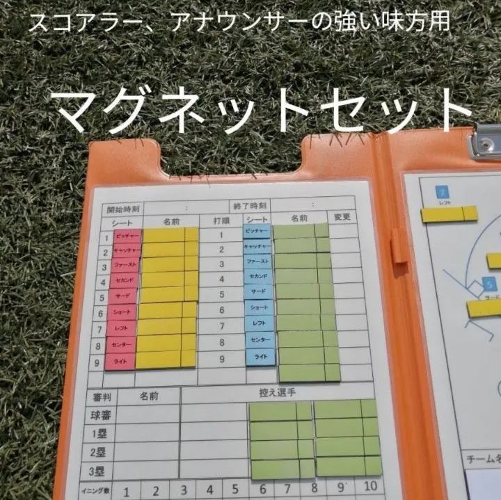 さるびあ樣専用　新新スコア、アナウンスの強い味方　マグネット付き記名あり追加あり スコア アナウンスの強い味方DXスタンドタイプ マグネット付き