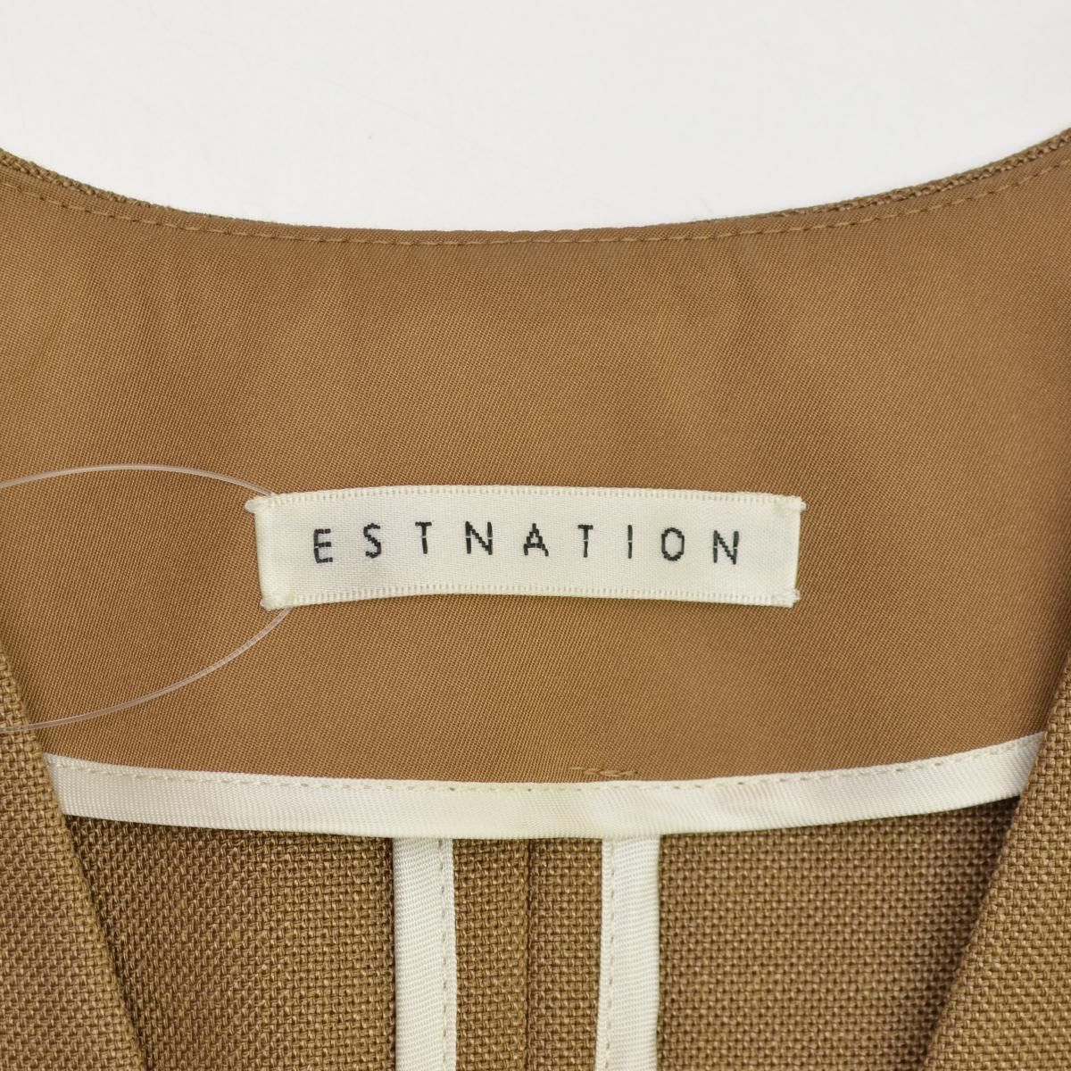 ESTNATION】24SS 41-109-11-050299 オックスVネックマキシフレンチ  