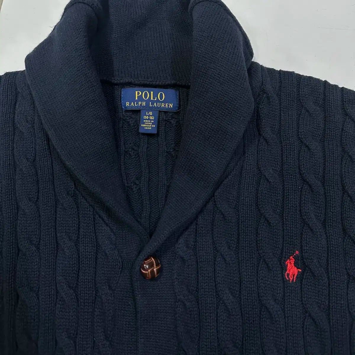 【POLO RALPH LAUREN】ショールカラー　カーディガン マールド コットン ショールカラー カーディガン