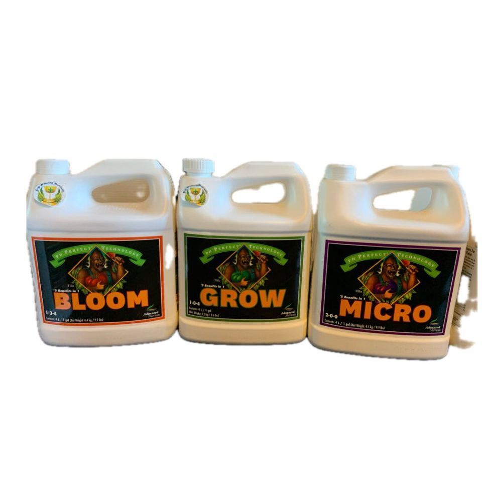 Advanced Nutrients pH Perfect GROW BLOOM Micro 各4L3本 ベース肥料 水耕栽培 室内栽培 液体肥料