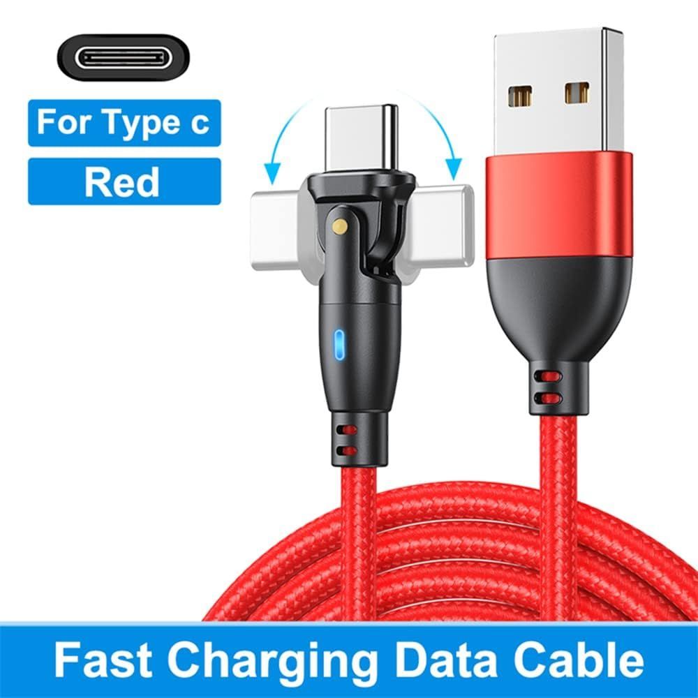 YFFSFDC USB Type Cケーブル 1m Ｌ字型 180度回転 急速充電 高速データ転送 マイクロ USB ケーブル 強化TPE製 USB Cケーブル MacBook iPad Air/Pro Xperia Galaxyその他Android