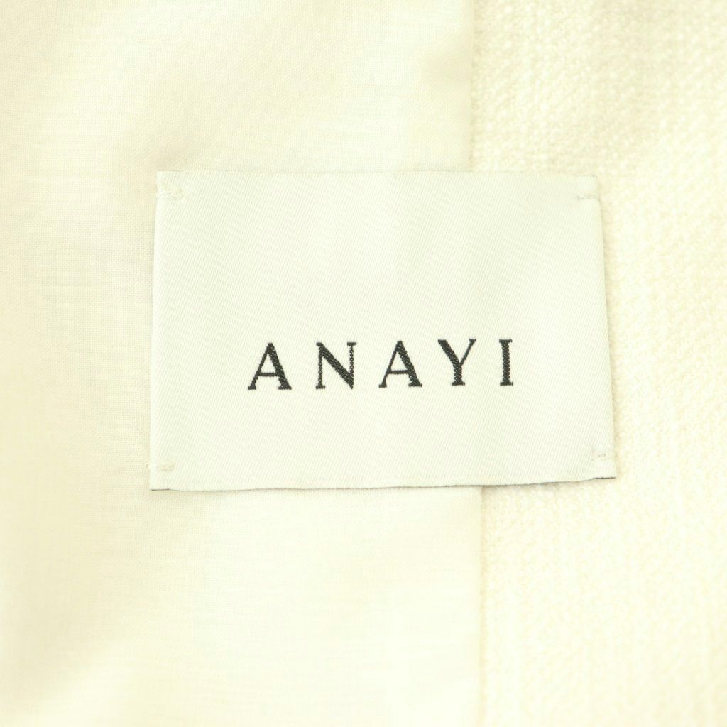 アナイ ANAYI ノーカラージャケット 36 白 ホワイト /AT □OS □SH