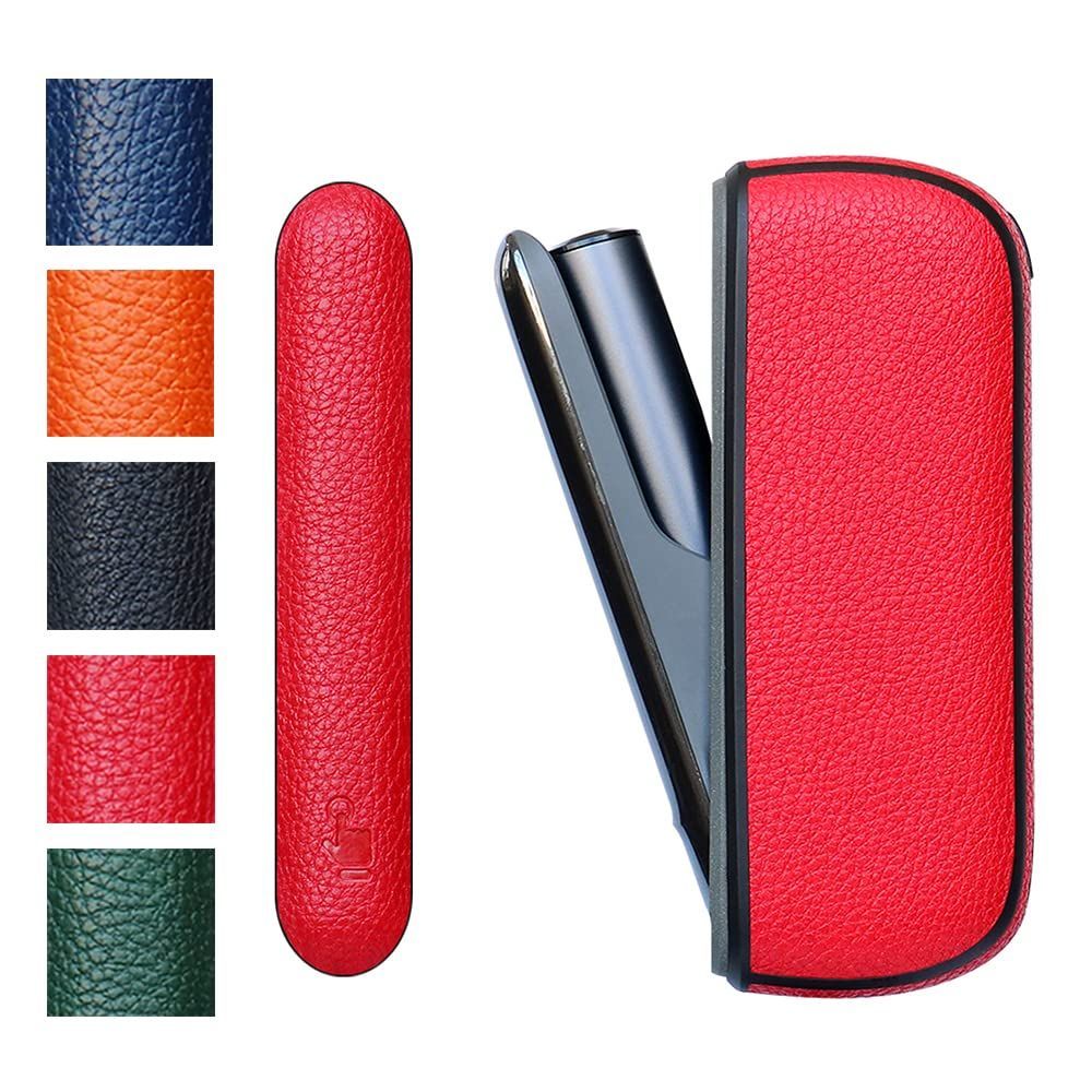 【新着商品】ケース（対応アイコス ILUMA/ILUMAi） ILUMA IQOS 手触りが強いケース ドアカバー+ キット 2点セット アイコスイルマ 対応 (レッド) Xioudo