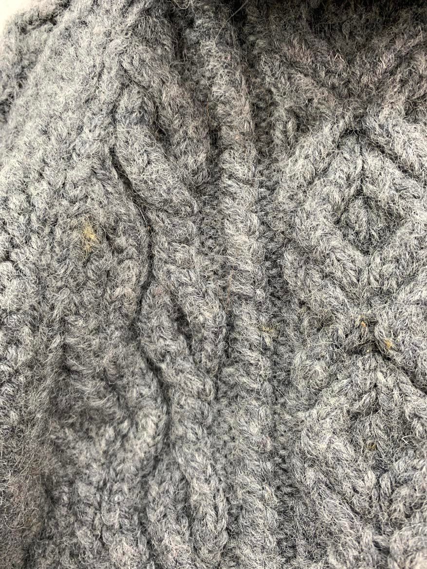 INVERALLAN インバーアラン ケーブル編み スコットランド製 カーディガン グレー レディース