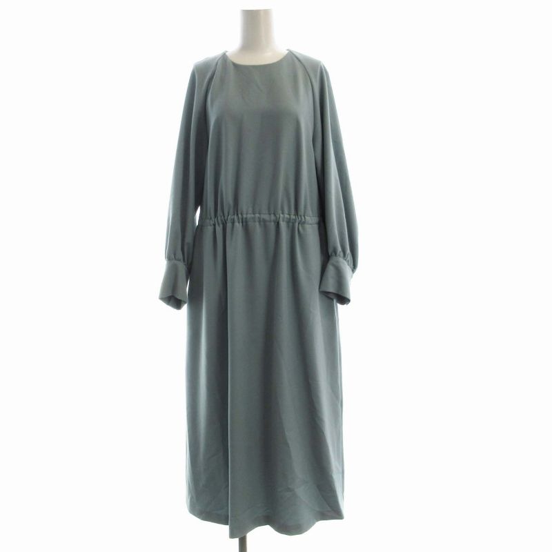 アドーア ADORE ミディジョーゼットワンピース マキシ ロング ペチコート付き 長袖 36 青 ブルー 531-0240140 |RO BM