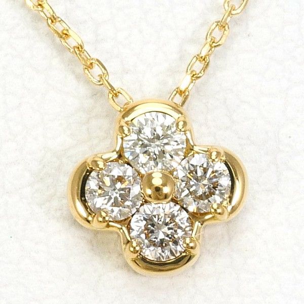 K18YG ネックレス necklace ダイヤ 0.12 総重量約1.2g 約40cm