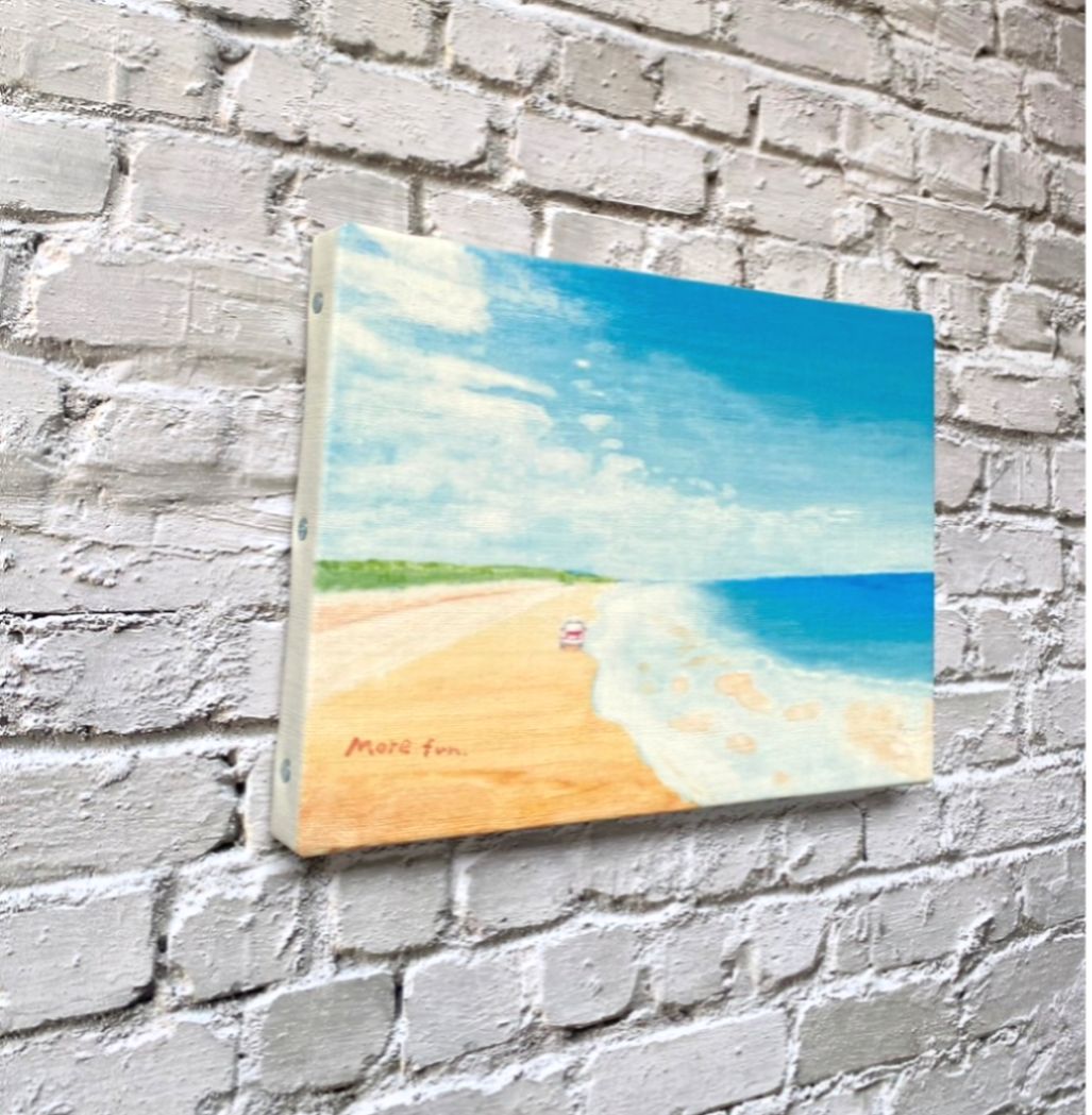キャンバスプリント★Society6で購入★絵画「海辺に続く窓辺」だまし絵 バイヤー厳選用品 キャンバスプリント☆Society6で購入☆絵画