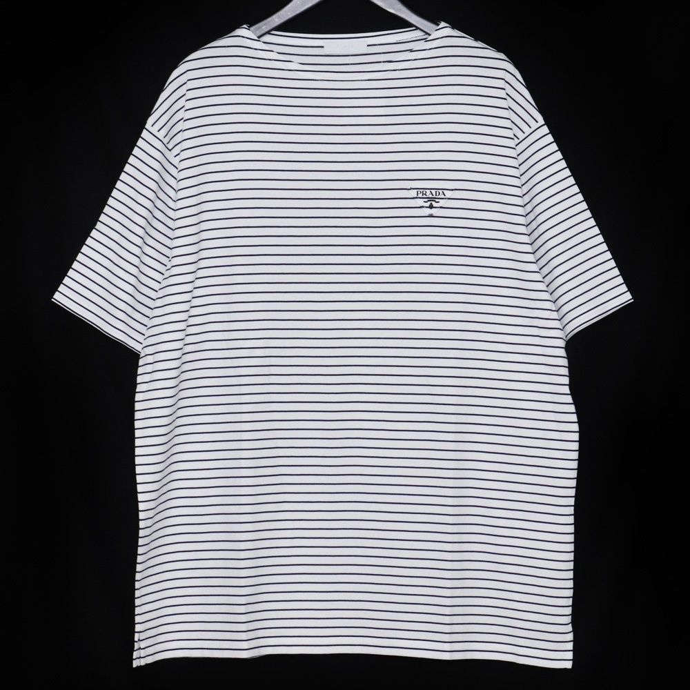 【洗練された】PRADA オーバーサイズ ストライプTシャツ PRADA オーバーサイズ ストライプTシャツ