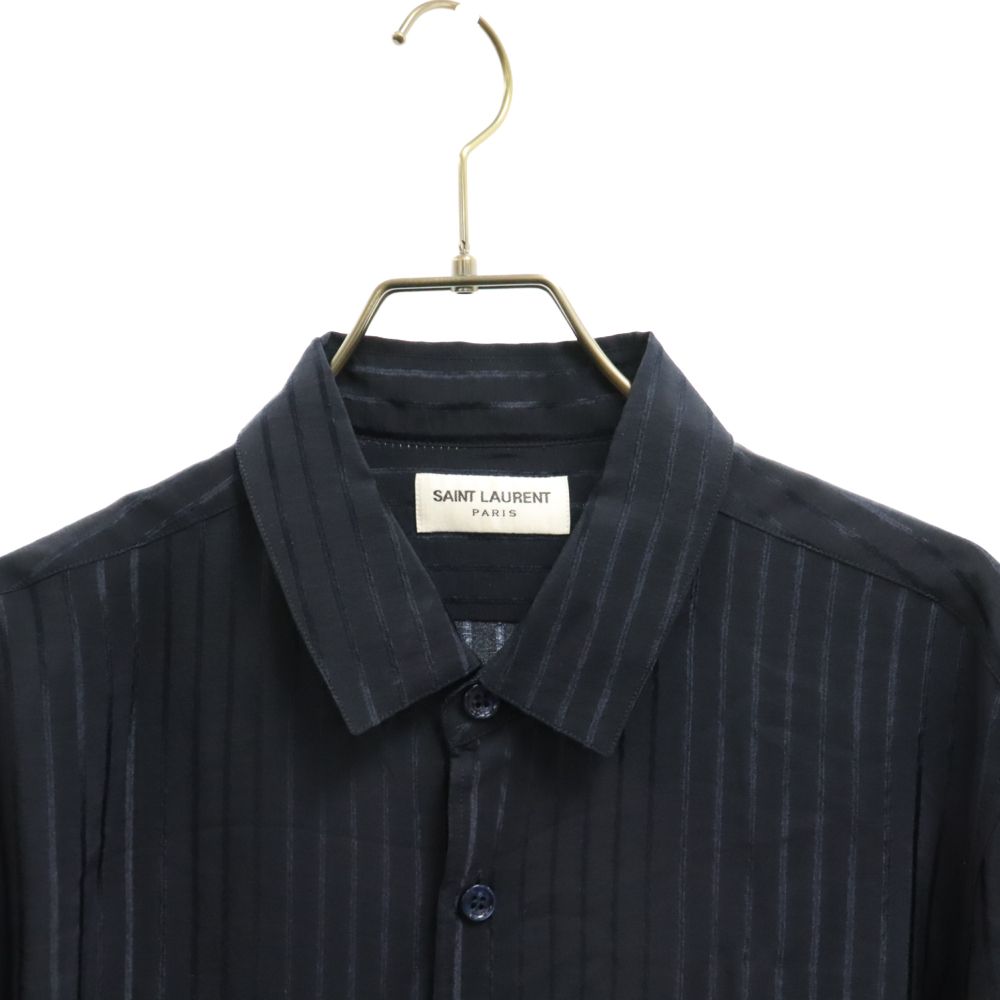 SAINT LAURENT PARIS (サンローランパリ) 21AW ストライプシルク