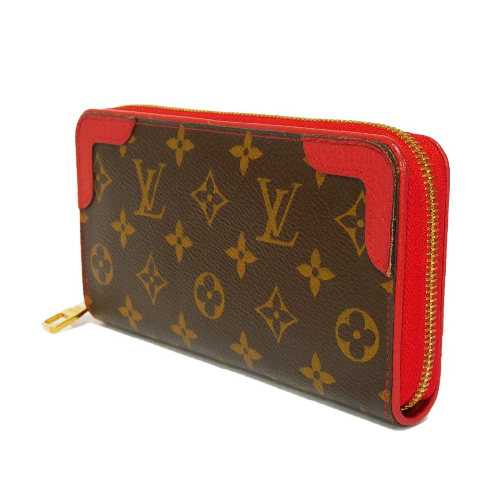 LOUIS VUITTON ルイ・ヴィトン ジッピー ウォレット LVロゴ フラワー