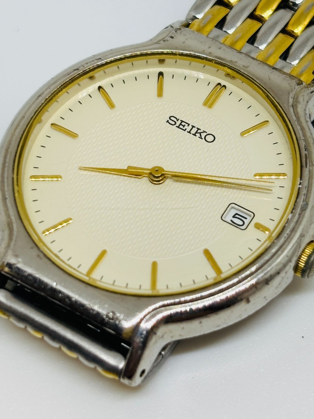 SEIKO】セイコー V732-0230｜ツートンカラー｜ゴールド×シルバー｜稼働 