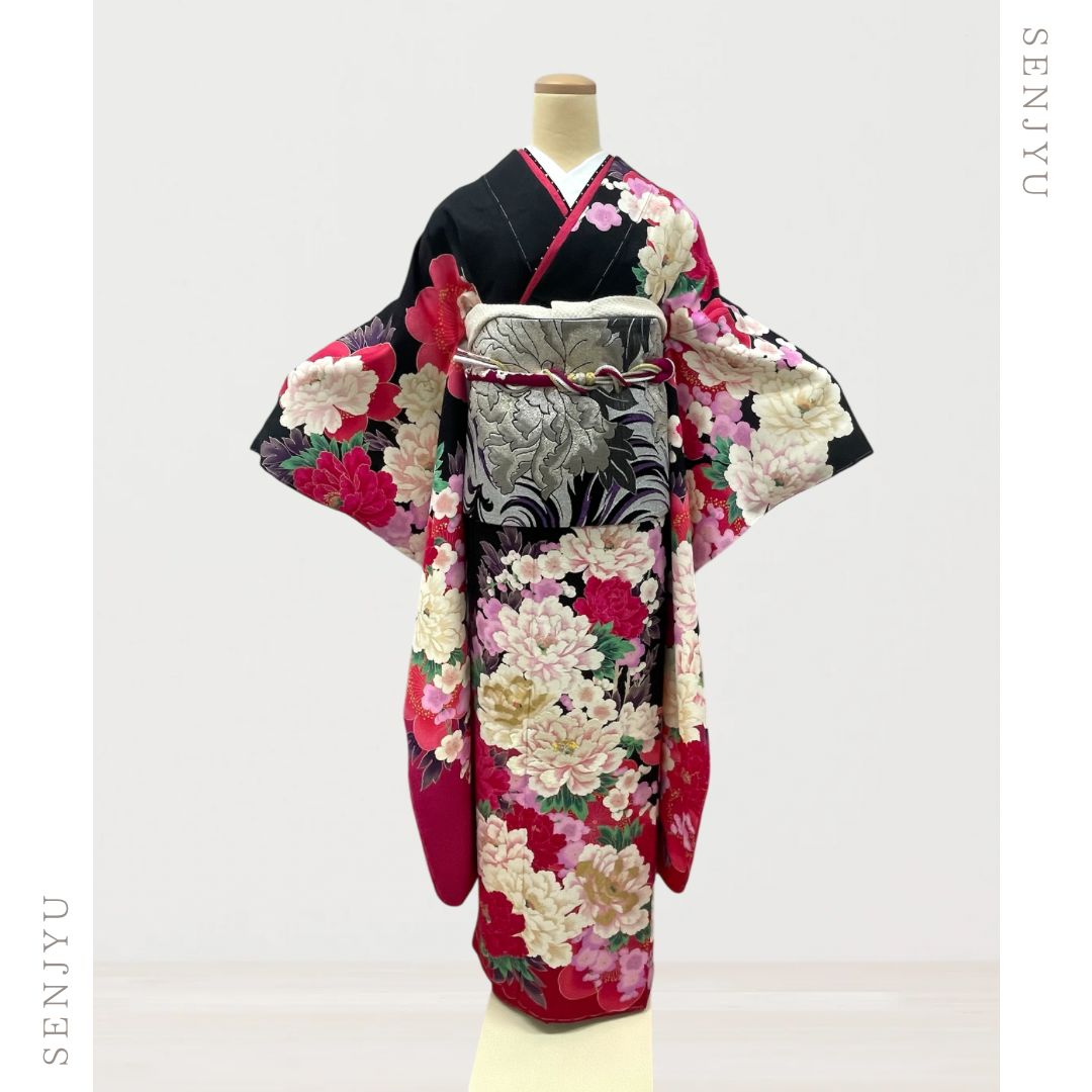 ≪美品≫正絹 振袖10点フルセット【317】【身長155㎝〜165㎝の方用】