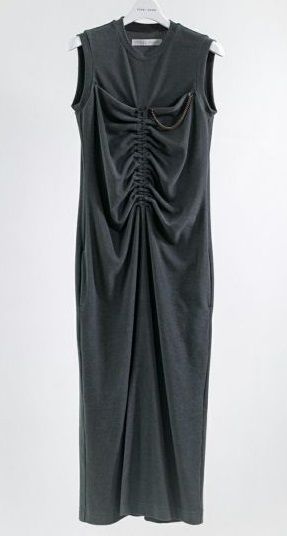 YOHEI OHNO(ヨーヘイオオノ) front shirring pile dress フロント