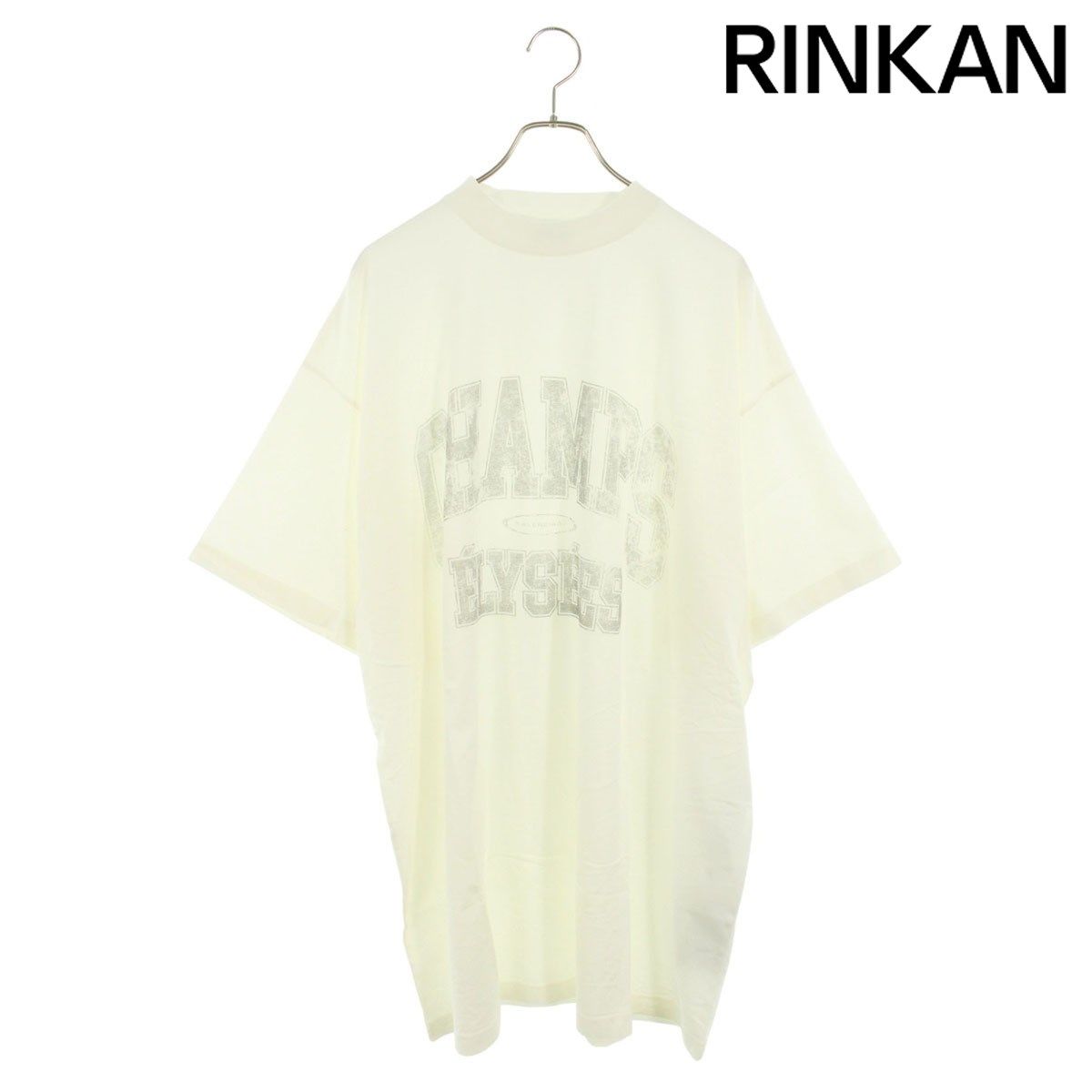 バレンシアガ  787349 TRVN1 CHAMPS ELYSEESプリントTシャツ メンズ 4