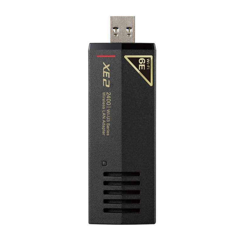 バッファロー Wi-Fi 6E 11ax 6GHz 無線LAN 子機 USB3.2 Gen1 対応 内蔵アンテナ タイプ ドライバー内蔵 WI-U3-2400XE2|N
