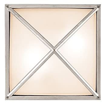 【中古】【輸入品・未使用】Access Lighting Oden アウトドア壁器具 - つや消しガラスシェード付きサテン仕上げ