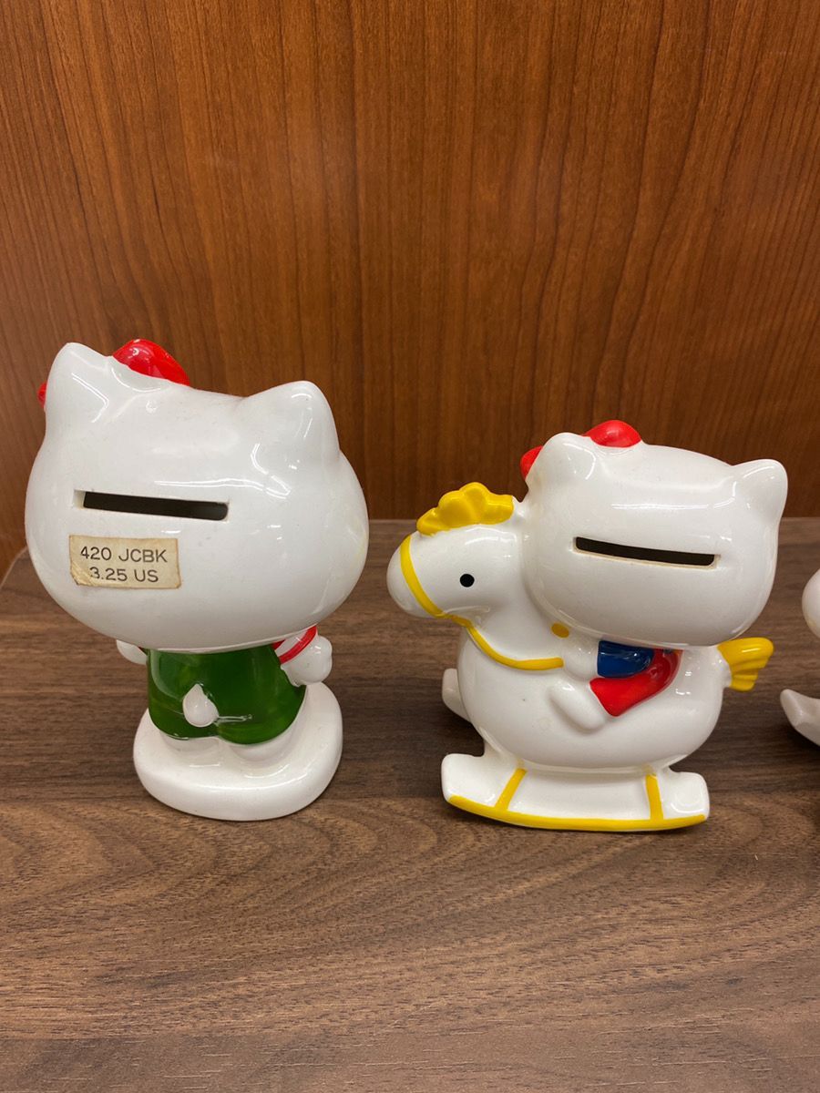 希少　サンリオ　ハローキティ　置物　ジオラマ陶器貯金箱　レトロ　レア 希少 サンリオ ハローキティ 置物 ジオラマ陶器貯金箱 レトロ