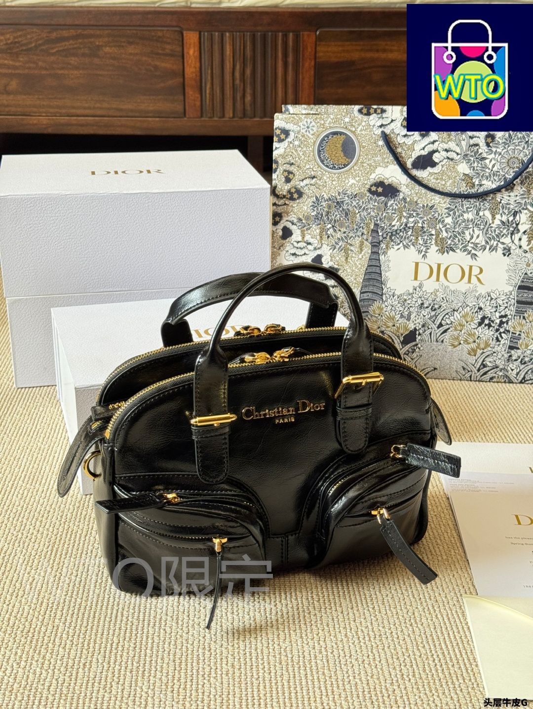 【上品☆】Dior Grand Tour ボウリングバッグ スモール DIOR】Grand Tour ボウリングバッグ スモール