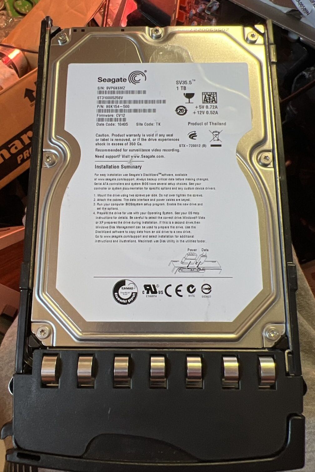 ST31000525SV Seagate SV35.5 1TB 7200RPM 3Gb/s 32MB 3.5