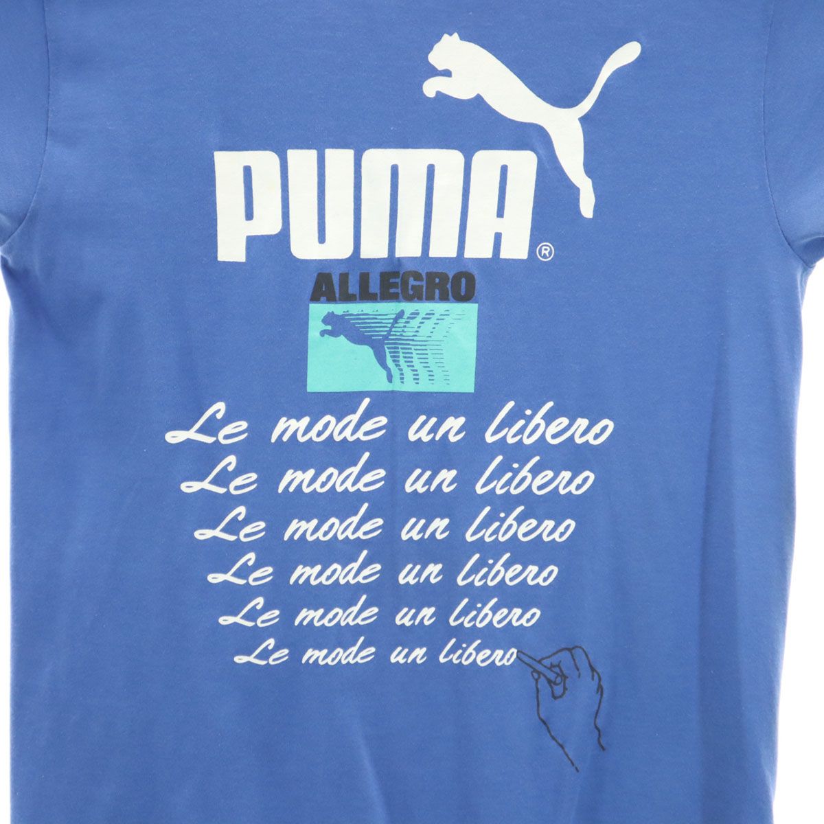 PUMA プーマ 90s ヒットユニオン オールド 半袖 Tシャツ M 青紫系 