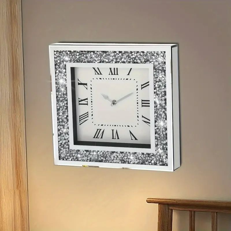 ミラー家具 掛け時計 シルバー ウォールクロック A ミラー家具 掛け時計 シルバー ウォールクロック A