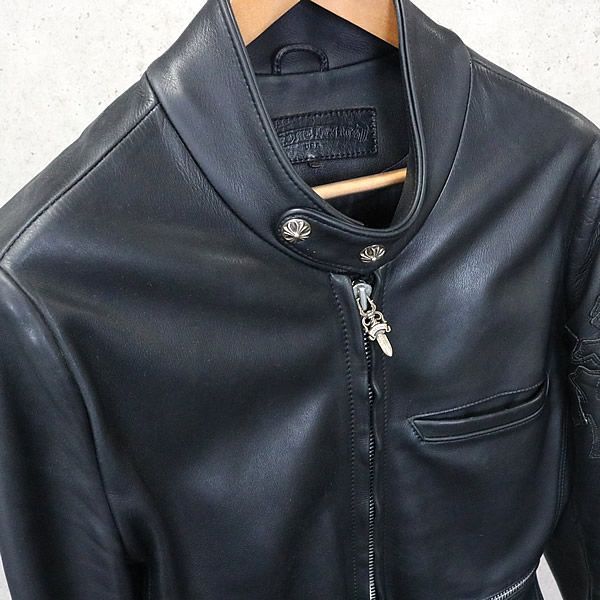 銀座店 クロムハーツ レーシング シングル ライダース レザー
