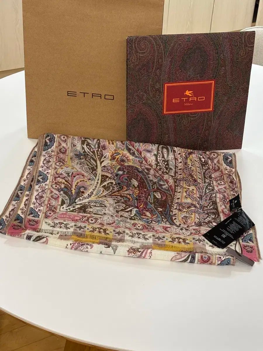 ETRO エトロ ETRO ウール シルク ブレンド スカーフ