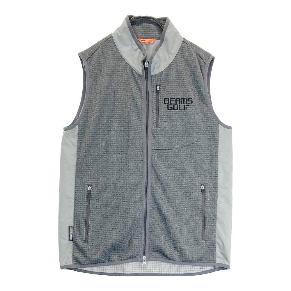 【美品】ビームスゴルフ BEAMS GOLF ゴルフウェア ベスト Lサイズ サイズ：L BEAMS GOLF ビームスゴルフ ジップベスト グレー系