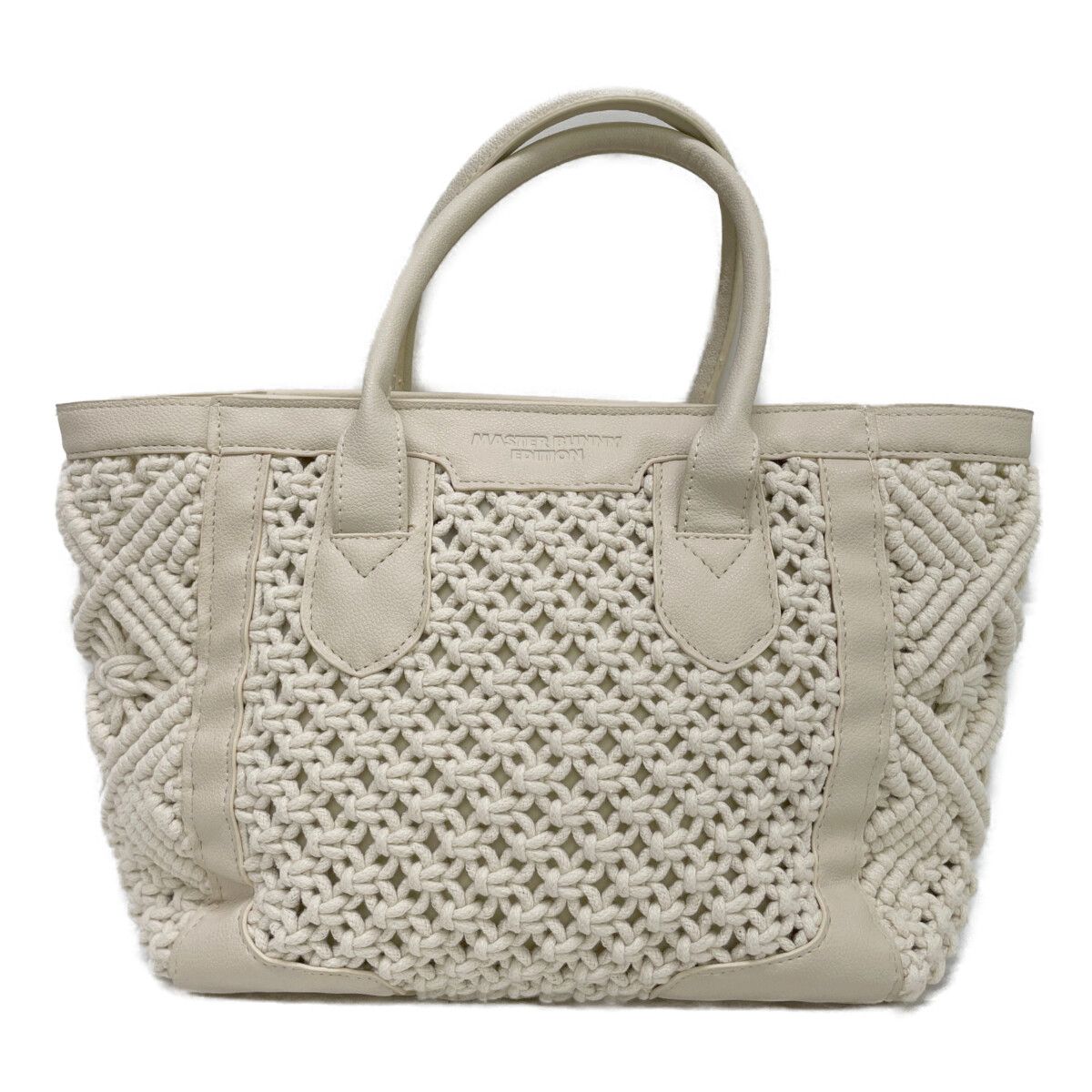 MASTER BUNNY EDITION - coco 中古 マスターバニーエディション MASTER BUNNY EDITION カートバッグ ホワイト 白 ラウンドバッグ マクラメ編み 中古 マスターバニーエディション MASTER BUNNY EDITION カート