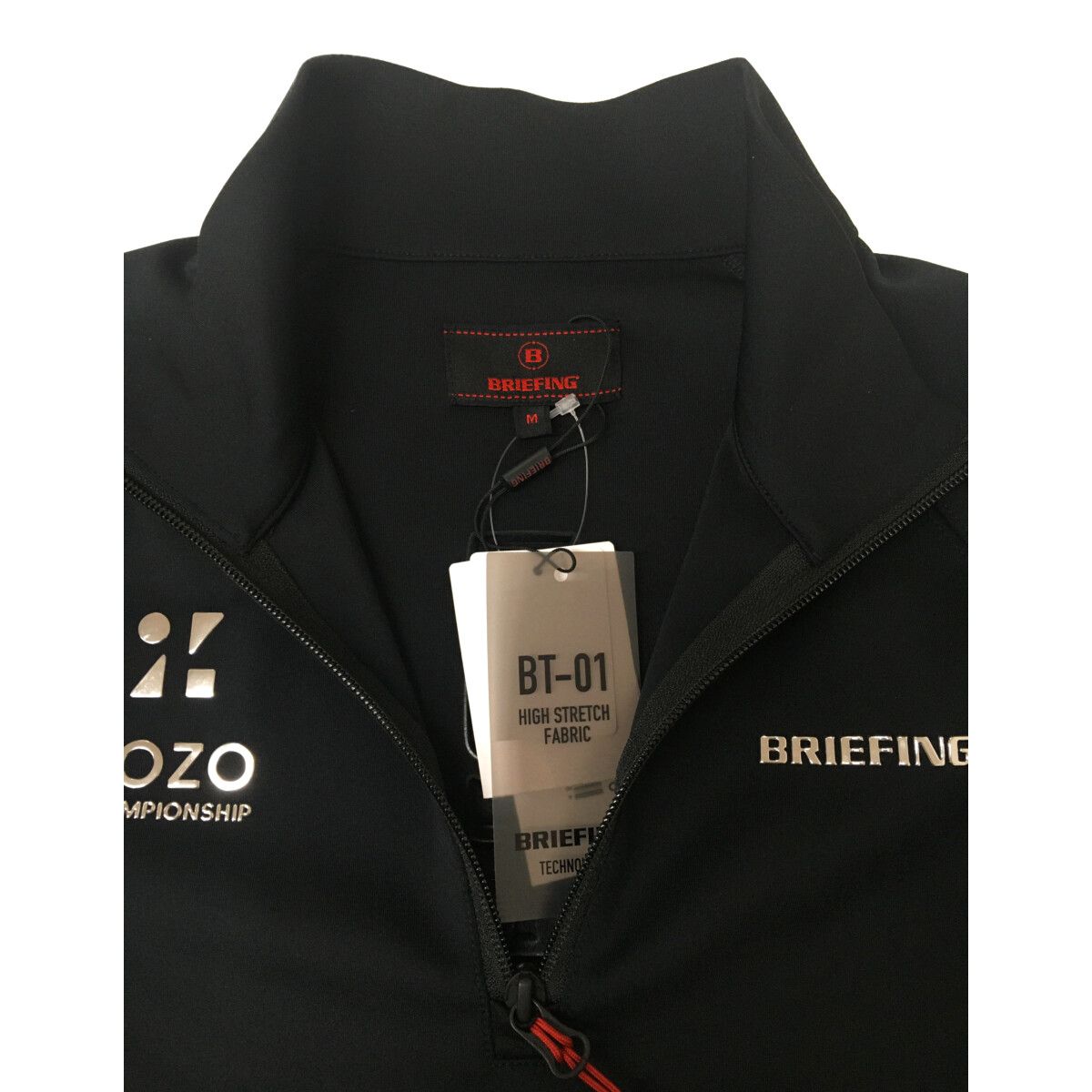 ブリーフィング 長袖シャツ ブラック ZOZOチャンピオンシップ ハーフジップ 未使用品 メンズ ブリーフィング BRIEFING 長袖シャツ M 黒 ブラック