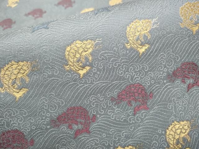 六通柄袋帯 荒磯