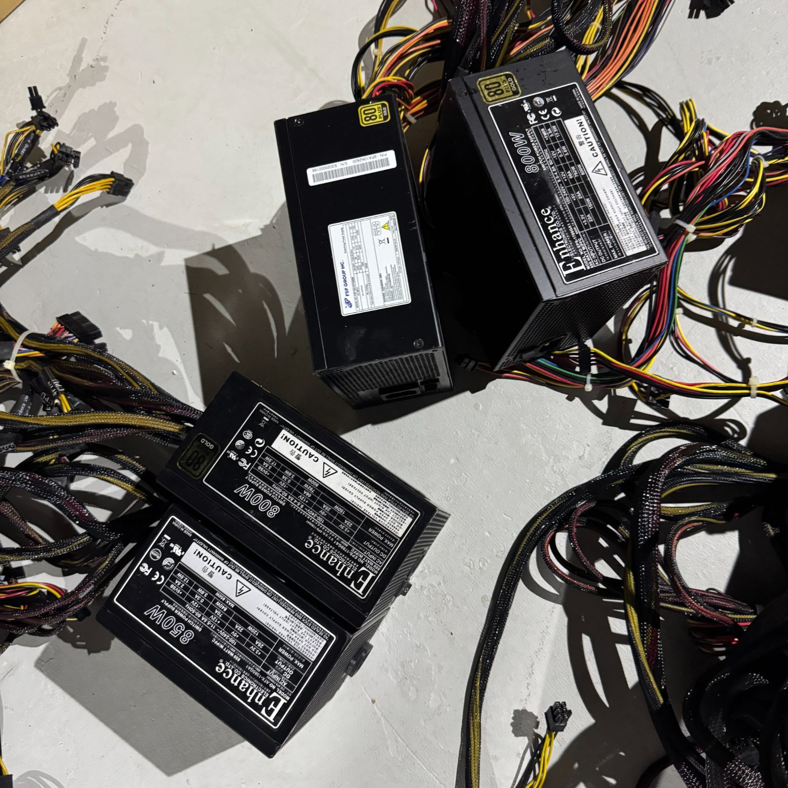 ９ 通電 済 電源ユニット 800W 9個 1000W 2個