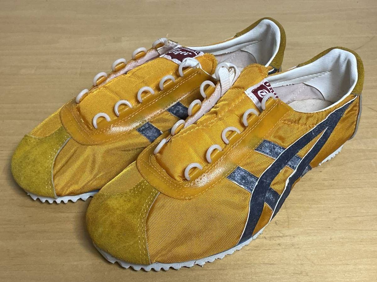 41 未使用品 60s 70s Onitsuka Tiger オニツカタイガー マラソンシューズ マラップ ナイロン DX イエロー スニーカー  25cm デッド - メルカリ