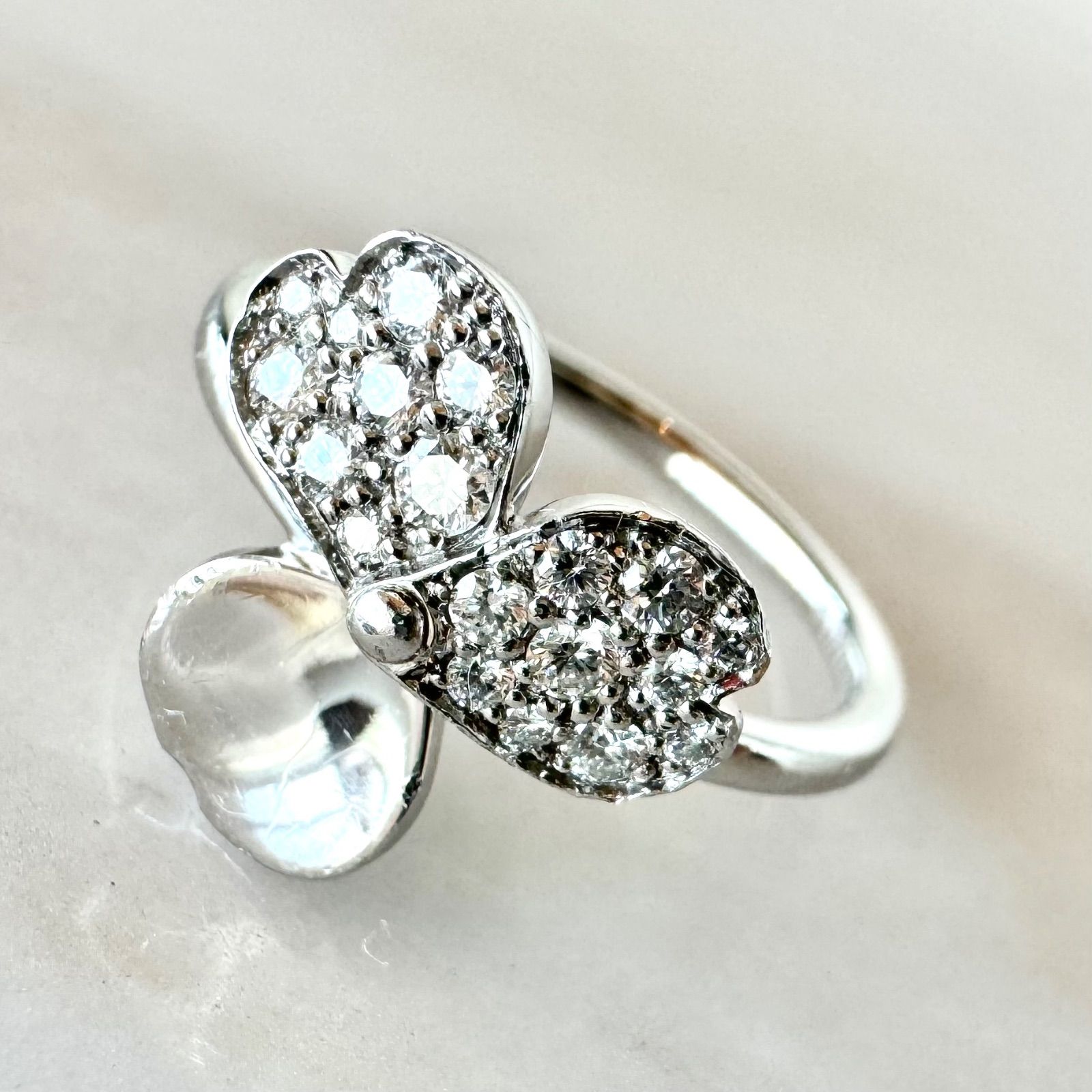 Tiffany ティファニー ペーパーフラワー ダイヤ リング Pt950 9号 