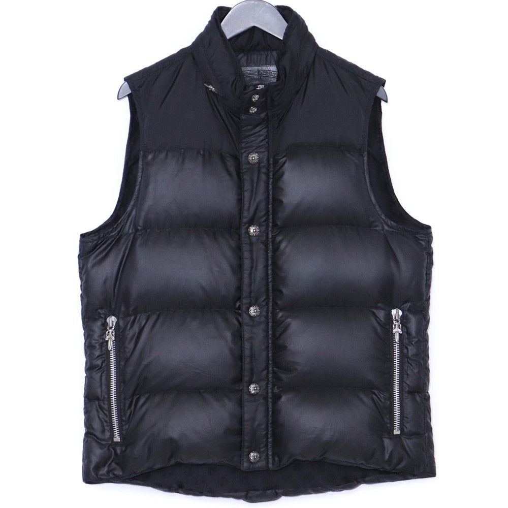 CHROME HEARTS スティフ クロスボールボタンナイロンダウンベスト L