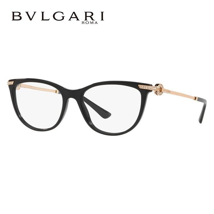 【訳あり】ブルガリ 眼鏡 伊達メガネ対応 BVLGARI ブルガリ BV4155BF 501 54 ブラック アジアンフィット レディース