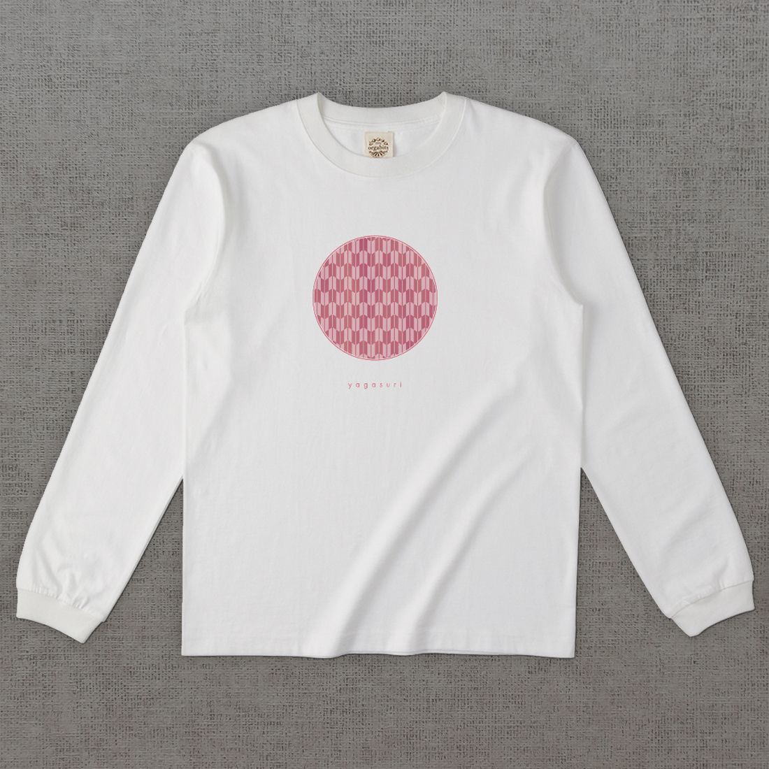 和柄長袖Tシャツ　矢絣 -彩・円-［長袖］